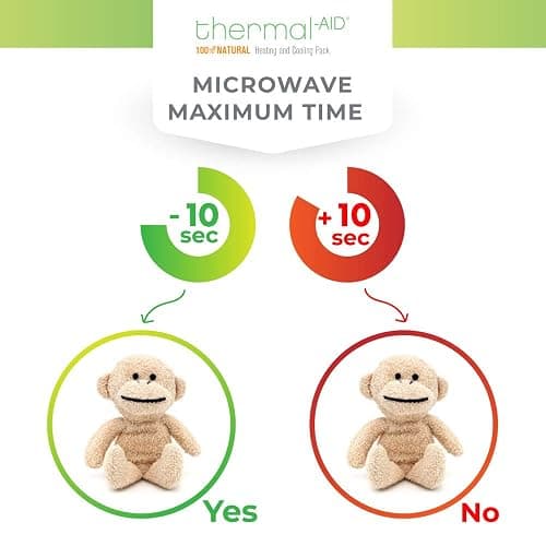 Thermal-Aid Zoo Mini — (Jo Jo The Monkey) — Mold-Resistant, Washable Hot & Cold Pack for Kids — Heating and Cooling Pad with Natural Corn Filling — Reusable Plush Toy thumbnail 4