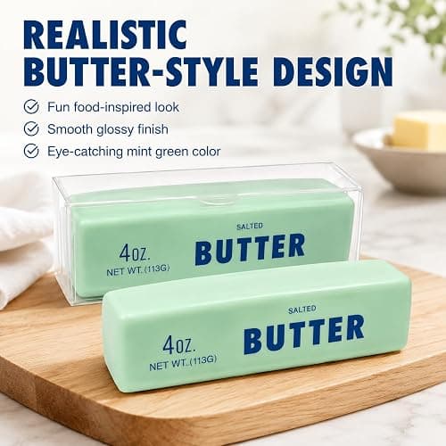 Crunchy Blue Butter Squishy ASMR Squeeze Stress Relief Fidget for Adults | Crunchy ASMR Experience, Soft Flexible Texture, Satisfying Hand Squeeze for Relaxation, Office Desk Accessory and Adult Gift thumbnail 5