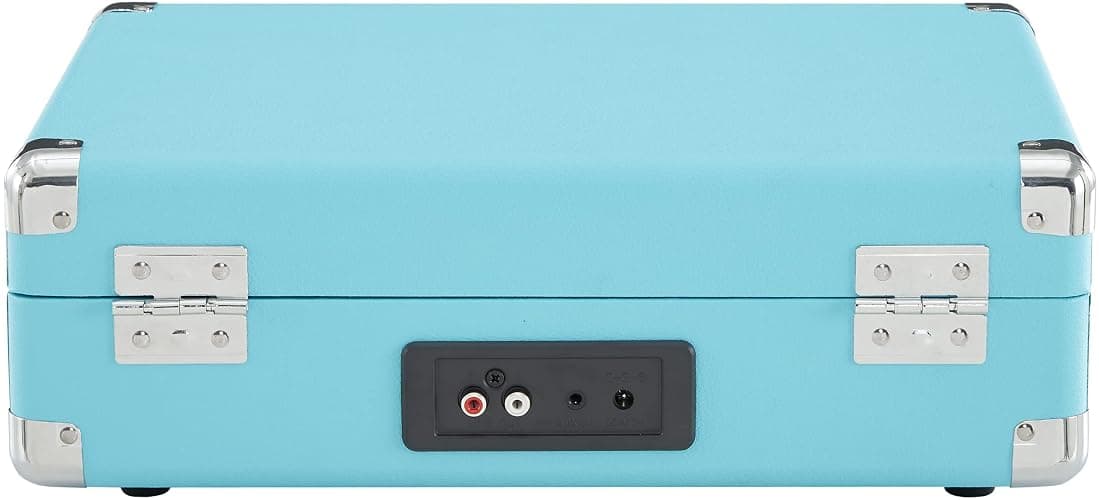 Crosley CR8005F-TU Cruiser Plus Vintage 3-Speed Bluetooth in/Out Suitcase Vinyl Record Player Turntable, Turquoise/White thumbnail 10