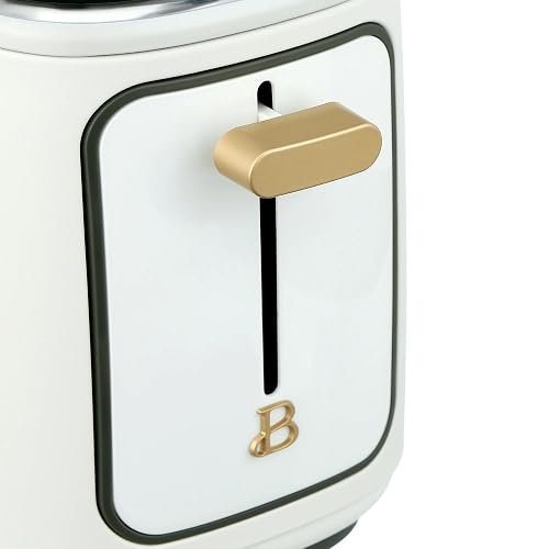 Beautiful 2-Slices Touchscreen Toaster with Digital Display, 7 Shade Settings, Bagel/Frozen Presets, Extra-Wide Slots, 900W (White) thumbnail 4