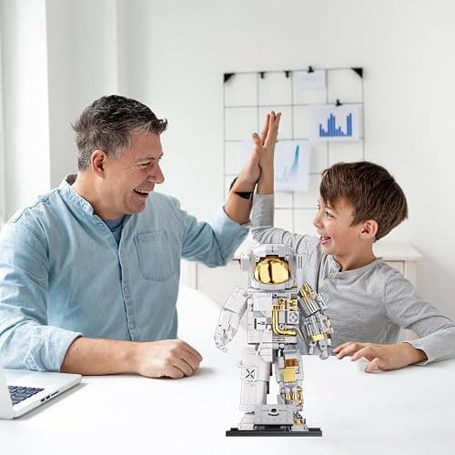 NETEHU Space Astronaut Building Block Toy, Ideal Gift for 6-14 Year Old Children, 880 Pieces Mini Bricks for Adult, Space Astronaut Building Block Sets thumbnail 2