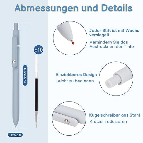Partideal 33 Stück Textmarker Pastell Set,12 Stück Aesthetic Marker Stifte 5 Stück 0,5 mm Gelstifte mit 10 Ersatzminen Enthalten und 6 Korrekturbänder für Journal Bibel Schule Büro thumbnail 4