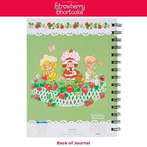 Innovative Designs Strawberry Shortcake Journal Set with Pens for Kids and Girls, 80 Lined Page Spiral Notebook with 4 Colored Gel Pens thumbnail 6