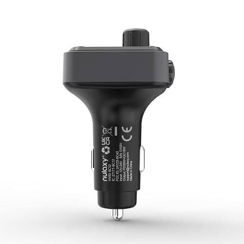 Nulaxy 54W Bluetooth 5.3 Car Adapter Charger 4-Port Fast Charging [PD36W & QC3.0 18W], Wireless Radio FM Transmitter with Deep Bass Player, 5 Colors LED Backlit, Hands-Free Calling, Support USB Drive thumbnail 9