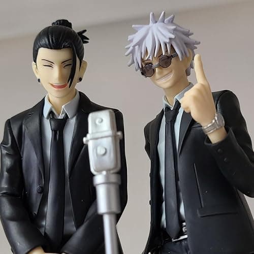 Jiumaocleu 2 pièces figurine anime JJK action figure Geto Suguru figurine Gojo Satoru 17 cm statue en PVC modèle décoration pour voiture collection pour fans d'anime thumbnail 2