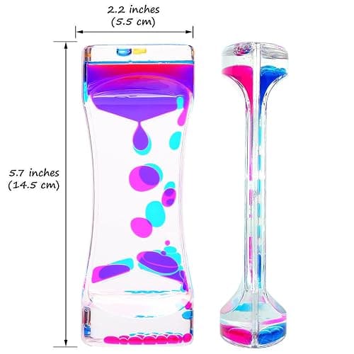 CAILINK Liquid Motion Bubbler Timer 2Pack Sensory Toys for Relaxation, Floating Color Lava Timers thumbnail 3