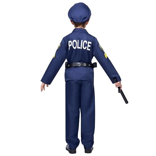 JOYIN Toy Halloween Toddler Police Costume, Police Officer Costume for Boys, Kids Cop Outfit for Halloween Pretend Roleplay thumbnail 5