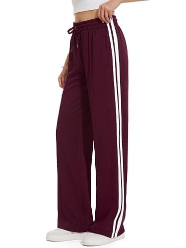 Tapata Women's 28/30/32/34 Inseam Track Pants Loose Straight Leg Jogging Sweatpants Warm-Up Sports Athletic Running - Image 1