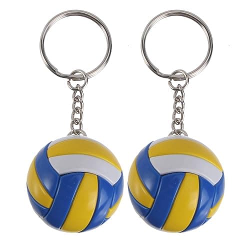 IMIKEYA 2 Pack Volleyball Keychains Sport Theme Key Ring 3d Leather Volleyball Stuff Trinkets Hanging Funny Keychain For Car Keys, Backpack Party Favors - Image 1