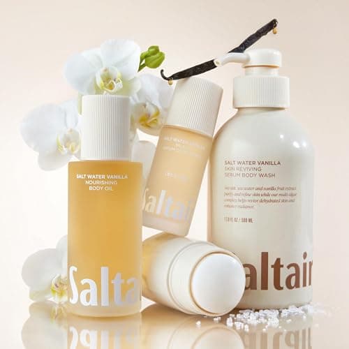 Saltair Body Oil. Luxurious Salt Water Vanilla After Shower and Bath Oil Moisturizer for Women and Men. Botanical, Non-Greasy, and Well-Absorbing Lotion for Hydrating Dry Skin. 4oz Pump Bottle thumbnail 6