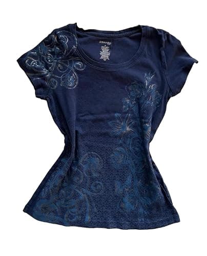 Y2K Graphic T-Shirt for Women 2000s Clothes Grunge Emo Streetwear Shirts Slim Fit Cool Butterfly Skull Aesthetic Tee - Image 1