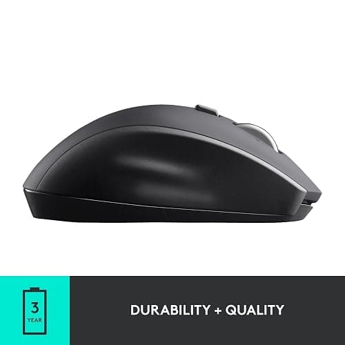 Logitech M705 Marathon Wireless Mouse, Gaming Mouse Wireless, 2.4 GHz USB-A Receiver, 5-Programmable Buttons, 3-Year Battery, PC, Mac, Laptop, Chromebook - Black thumbnail 5