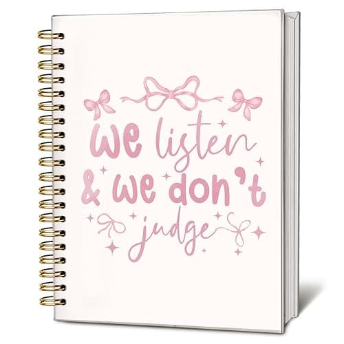 LIANGW Cute Pink Bow Spiral Notebook Journal for Note Taking, Cute Preppy School Supplies Teen Girls Women, Coquette Stuff Hardcover Spiral Notebook 5.5x8.3 - Image 1