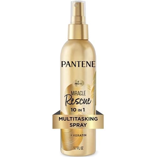 Pantene Miracle Rescue 10in1 Multitasking Spray - Heat Protection, Detangles, Repairs Damaged, Dry Hair, Improves Shine, Leave-In Conditioning Treatment with Keratin and Pro-Vitamin B5, 5.7 oz - Image 1