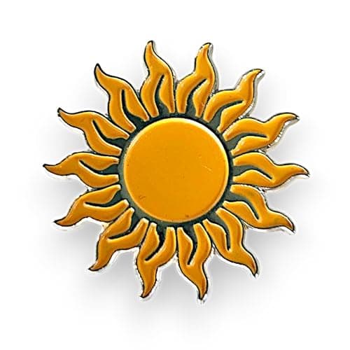 1.25" Sun Soft Enamel Pin – Sun Lapel Pins Brooches for Backpacks, Jackets, Hats, Clothes, Bags, Teens, Girls, Boys, Women – Pinback Buttons & Charms thumbnail 5