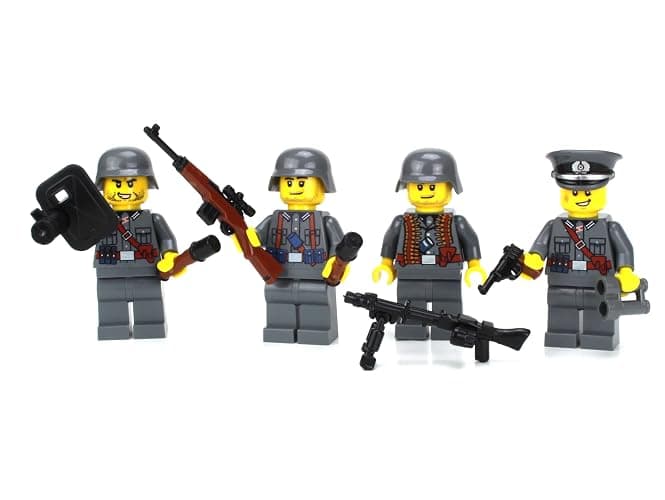 Battle Brick Collectible 1.6 Inches Tall Historical WW2 Soldiers Squad Collectible Minifigures | Genuine Military Minifig | Printed in the USA | Great Gift for Teen to Adult AFOL - Image 1