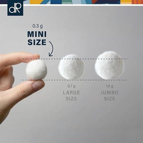 DecorRack 300 Small Cotton Balls for Make-Up, Nail Polish Removal, Pet Care, Applying Oil Lotion or Powder, Made from 100% Pure & Natural Cotton, Soft and Absorbent for Household Needs (300 Count) thumbnail 3