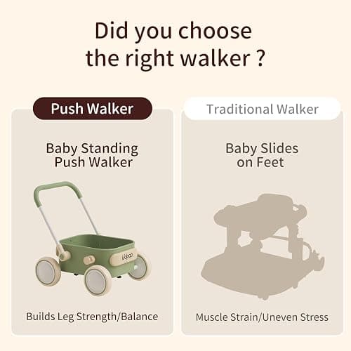 PULA Baby Push Walker with Wheels Toddler Wagon for First Learner Baby Toys 6-12 Months, 1 Year Old Birthday Gifts, Indoors and Outdoors (Black) thumbnail 4