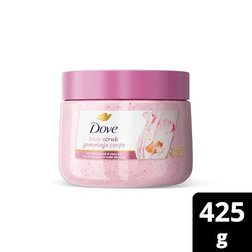 Dove pH Balanced Body Scrub, with Naturally-Derived and Sulfate-Free Cleansers, Himalayan Salt & Rose Oil, 425 g thumbnail 2