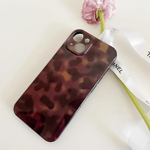 XQAGU Cute Phone Case for iPhone 11 Case Amber Leopard Full Camera Protective Slim Shockproof Aesthetic-Brown Amber thumbnail 6