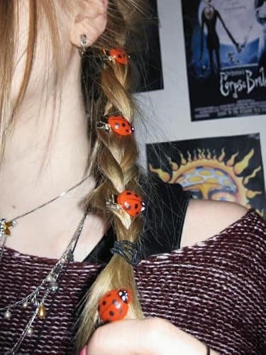 TYATVS 10 Pcs Ladybug Hair Clips Cute Lady Bug Barrettes Y2k Whimsy Twee Animal Grunge Whimsical Accessories (red) thumbnail 2