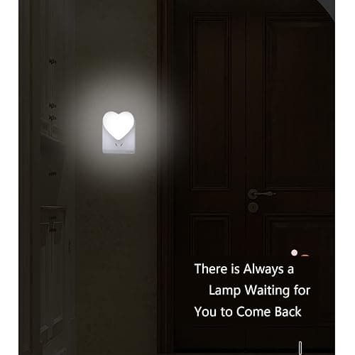 Etigood Cute Night Lights, Heart Shape Nursery Nightlight with Light Sensors, Auto Dusk to Dawn Sensor, Soft Warm White, Ideal Nightlight for Bedroom, Bathroom, Hallway, Kitchen (Pink) thumbnail 4