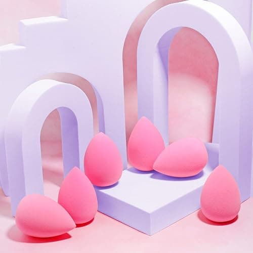 AOA Studio Collection makeup Sponge Set Latex Free and High-definition Set of 6 makeup Wonder blender For Powder Cream and Liquid, Super Soft Wonder Beauty Cosmetic thumbnail 6
