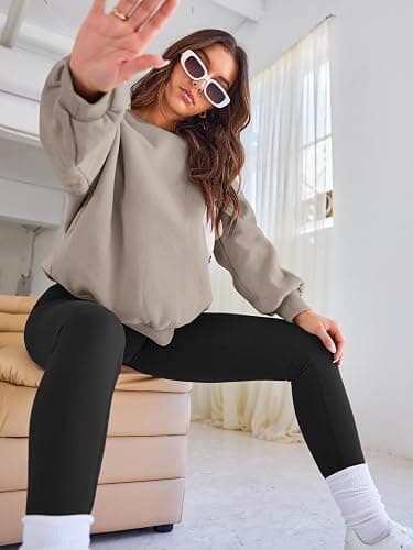 EFAN Womens Sweatshirts Oversized Crewneck Y2K Fleece Hoodies Fall Fashion 2025 Teen Girls Cute Winter Clothes Sweater thumbnail 3