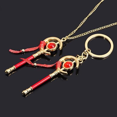 SONGCHANGJEWELRY Gold Wand Pendant Necklace Costume Merch for Frieren Cosplay - Anime Halloween Costume Party Prop Accessories Women Men Jewelry Gift thumbnail 9