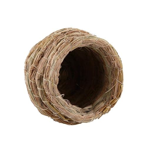 Bird Nest, Handwoven Straw Bird Nest for Myna Thrush Budgie Peony Finch Natural Hatching Breeding Cave House for Small Birds thumbnail 7