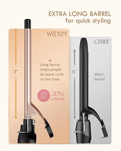 Small Curling Tongs 13mm, Curling Iron 1/2 Inch Barrel, Tiny Curling Wand for Short Hair, Ceramic Tourmaline Hair Curling Iron Dual Voltage thumbnail 3