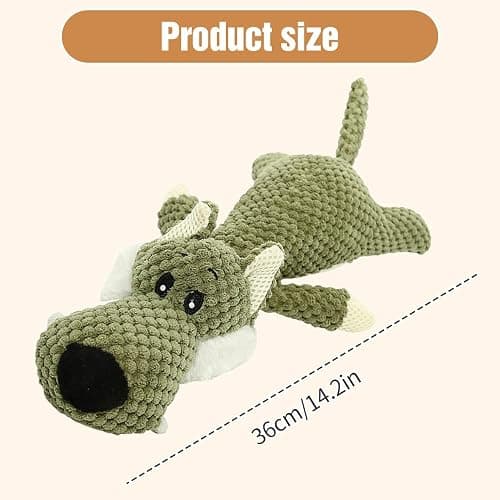 ROWPOZ Dog Plush Toys for Aggressive Chewers, 2026 New Indestructible Dog Squeaky Toys Dogs Puppy Chew Toys, Durable Chew Toys Dogs Plush Toy to Keep Them Busy (Yellow Lion) thumbnail 5