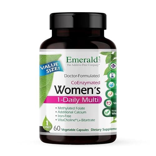 EMERALD LABS Women's 1-Daily Multi - Multivitamin for Women - Includes Calcium, Zinc, Vitamin B & More - Bone & Immune Support Supplement* - Gluten-Free - 60 Vegetable Capsules - Image 1