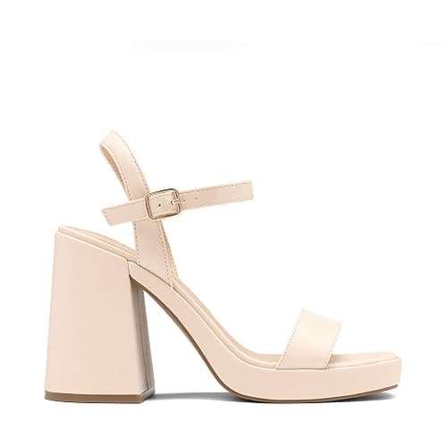 DREAM PAIRS Heels for Women Block Chunky Platform High Heels Open Toe Fashion Wedding Party Evening Prom Dance Ankle Strap Dress Pump Sandals Shoes thumbnail 4