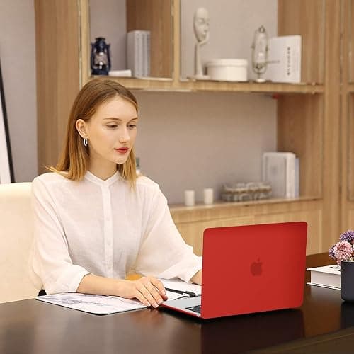MOSISO Compatible with MacBook Air 13 inch Case 2025 2024 2023 2022 M4 A3240 M3 A3113 M2 A2681, Plastic Hard Shell&Keyboard Cover&Screen Film&Type C for MacBook Air 13.6 inch Case, Red thumbnail 6