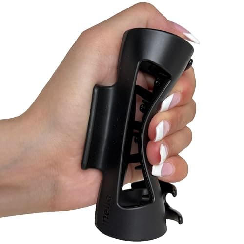 The Original Mello Hair Claw Clip Squishy Claw Clip Made in Korea Patent Pending 30021976 (Black, Medium) - Image 1