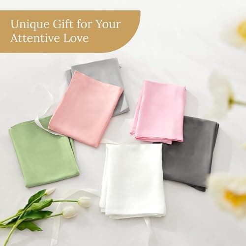 INFIIXSO Silk Pillow Cases 2 Pack Standard Size, Ultra Smooth & Soft Mulberry Silk Pillow Case for Hair and Skin, Breathable Cooling Silk Pillowcase with Hidden Zipper (Blush Pink, 20x26 Inches) thumbnail 7