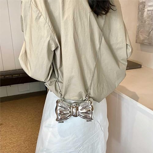Anytiger Women's Bow Purse Evening Bag with Chain Strap, Crossbody Bag Mini Clutch for Party thumbnail 7