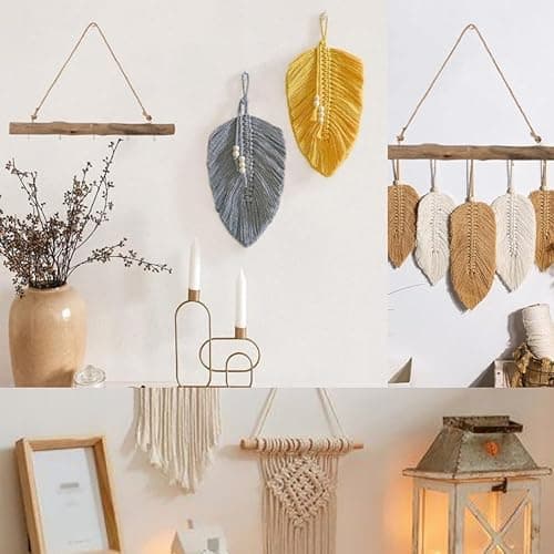 BYHER 15-Inch Driftwood Wall Hanging Jewelry Hanger - Rustic Wood Logs Hanging Branch Decor with 5 Hooks, Handcrafted from Natural Drift Wood Pieces for Crafts (Rustic) thumbnail 8