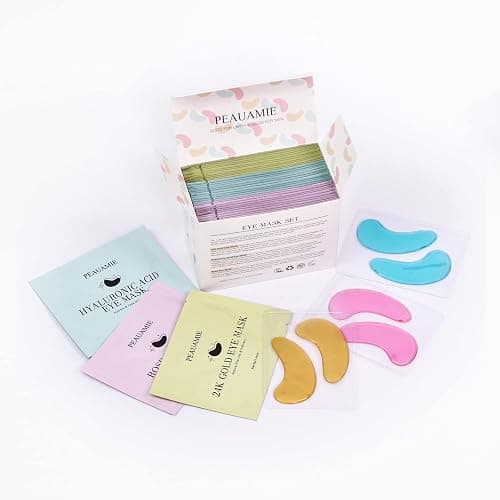 PEAUAMIE Under Eye Patches Gold and Hyaluronic Acid for puffy eyes,Rose Eye Masks for Dark Circles and Puffiness skin care Smooth Wrinkles products 30 Pairs thumbnail 7