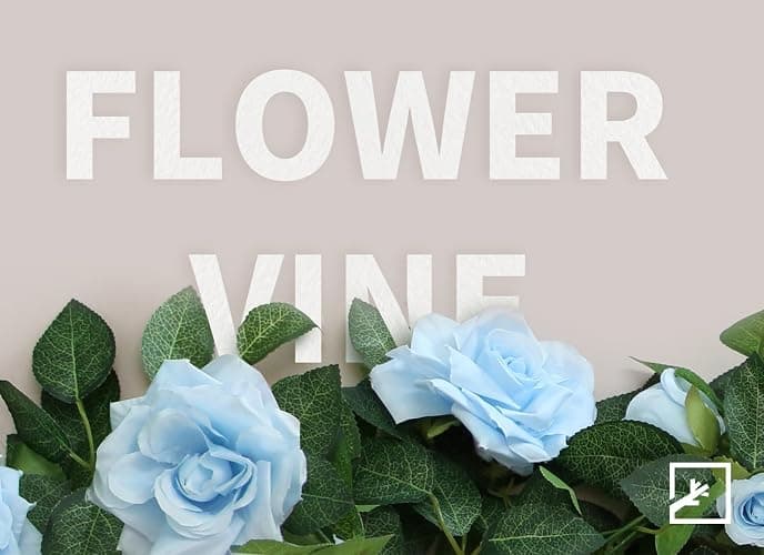 ZIFTY 5Pcs 32.5FT Blue Flower Garland Fake Flower Vines Faux Artificial Floral Garland Hanging Rose Ivy for Wedding Decortions Arch Garden Ceremony Background Outdoor Wall Decor thumbnail 5