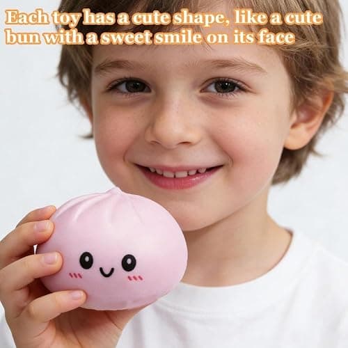 Random Flashy Dumpling Box Soft Toy, Colorful Smile Steamer Baozi Stress Relief Ball, Fun Party Solo Play, 1/2/4 Pieces thumbnail 7