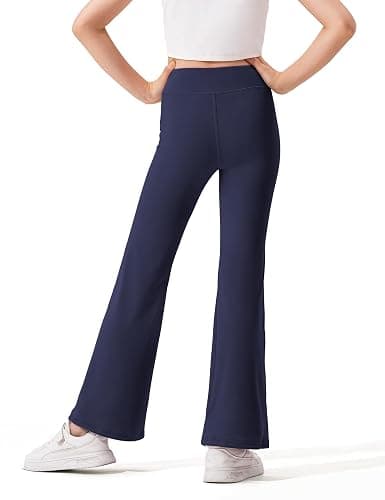 HASMES 3 Pack Girls Flare Leggings Kids Bell Bottom High Waisted Dance Yoga Pants Activewear thumbnail 3