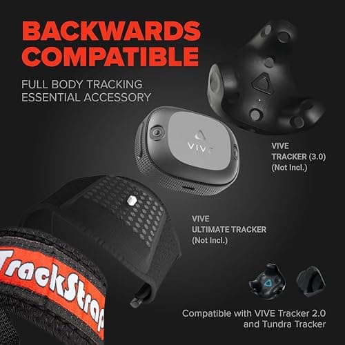 HTC 3 Pack Vive Tracker (3.0) - with HTC Vive SteamVR Base Station 2.0 for Vive Pro, Rebuff TrackBelt + 2 TrackStraps Full Body Tracking VR Bundle thumbnail 7