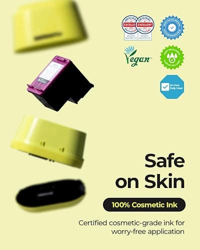 Imprintu Temporary Tattoo Printer – Full Set with Powder Primer & Balm Fixer, 100% Vegan Cosmetic Ink, Dual Mode for Skin & Objects, Lasts up to 24 Hours, Over 10,000 Custom Designs with iOS/Android thumbnail 5