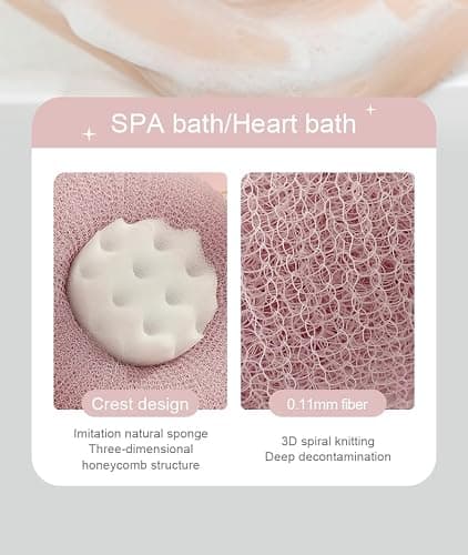 Super Soft Sunflower Suction Cup Bath Ball, New Upgraded 2-in-1 Sunflower Ball Exfoliating Bath Sponge Cleaning Brush, Mesh Shower Body Sponge Accessories for Women, Men(Cyan+Pink+Purple) thumbnail 8