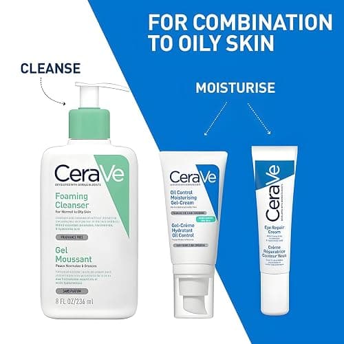 CeraVe Oil Control Gel-Cream, Niacinamide Face Moisturizer, Oily Skin 1.7oz | Lightweight Hyaluronic Acid Gel Cream Skin Care Formula Uses Oil Absorbing Technology To Deliver A Daily Matte Finish thumbnail 3