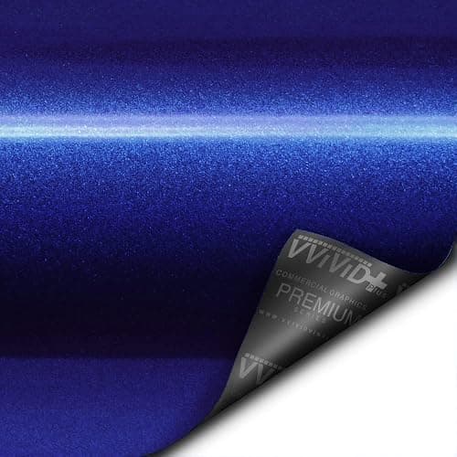 VViViD+ Ultra Gloss Neptune Pearl Blue 6ft x 5ft Vinyl Car Wrap Premium Paint Replacement Film Roll with Nano Air Release, Stretchable Cap Liner, Self Adhesive, Indoor Outdoor thumbnail 8