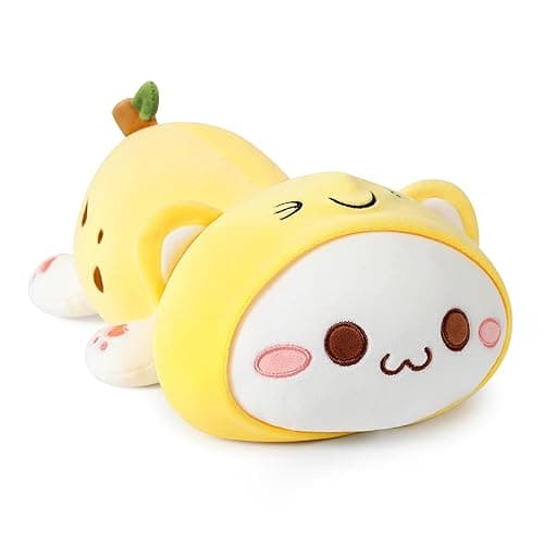 Onsoyours Cute Kitten Banana Cat Plush Toy Stuffed Animal Kitty Soft Banana Plushie Pillow for Kids (Banana Cat, 12") - Image 1