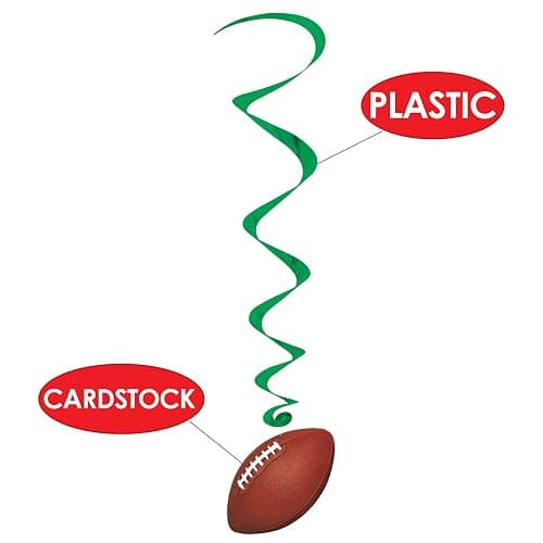Beistle Football whirls hanging decorators thumbnail 4